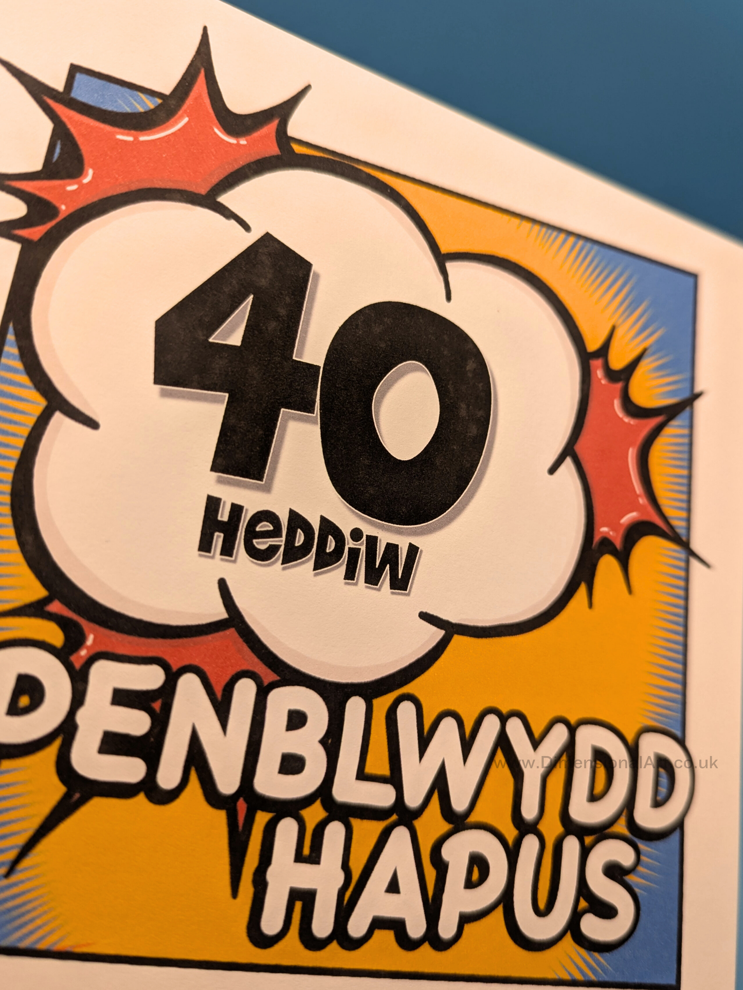 40 heddiw - Penblwydd Hapus (Birthday Card)