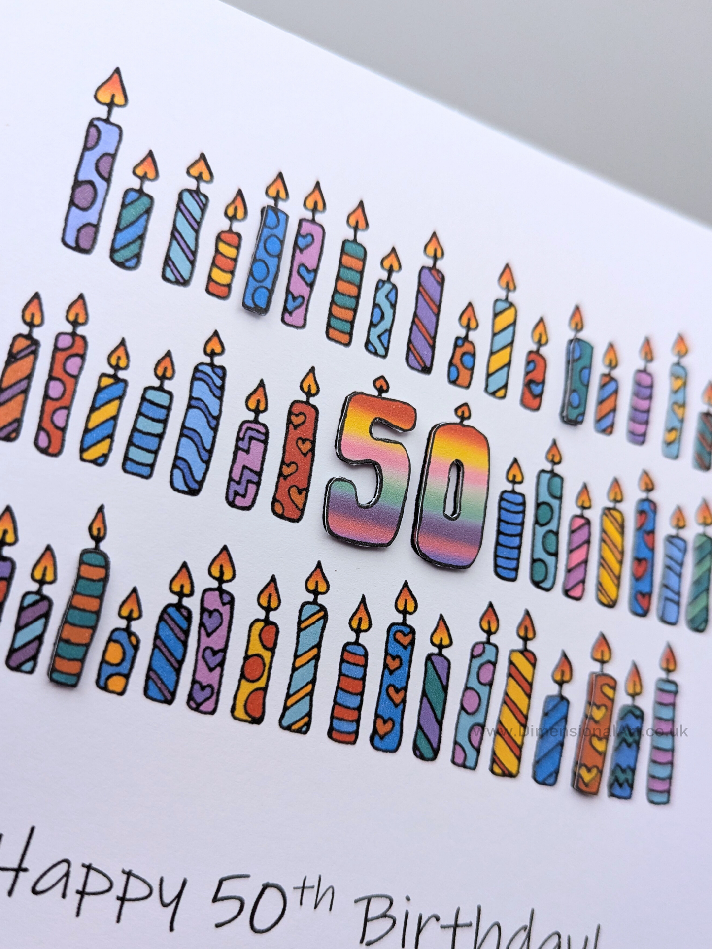 50th Candles Birthday Card