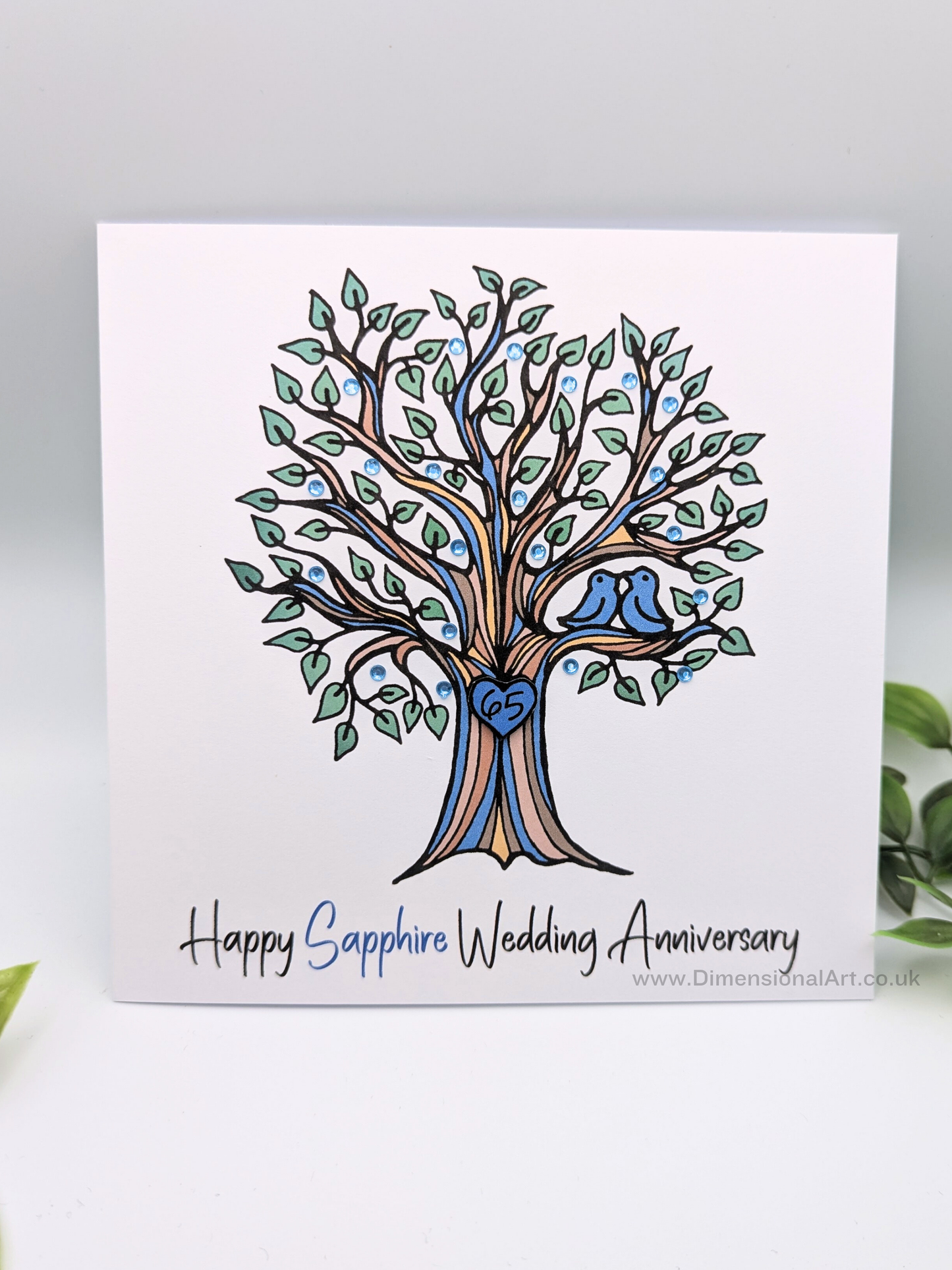 65th Sapphire Anniversary Card