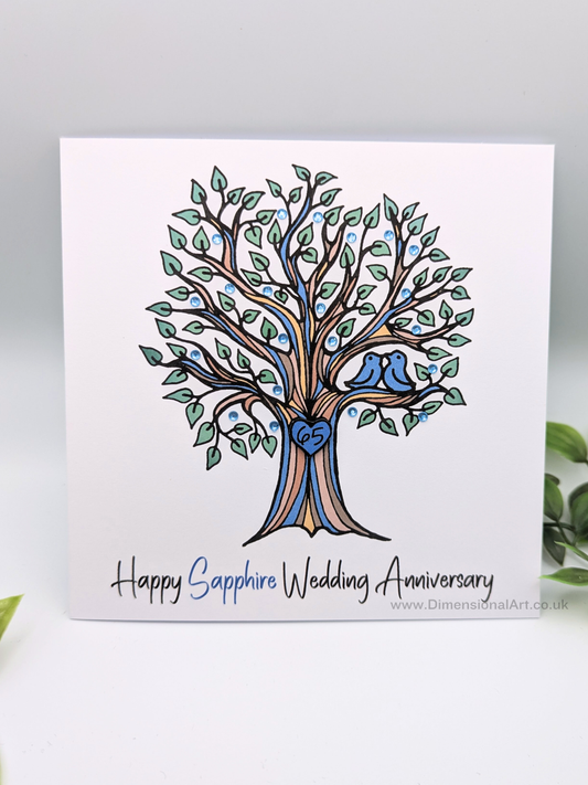 65th Sapphire Anniversary Card