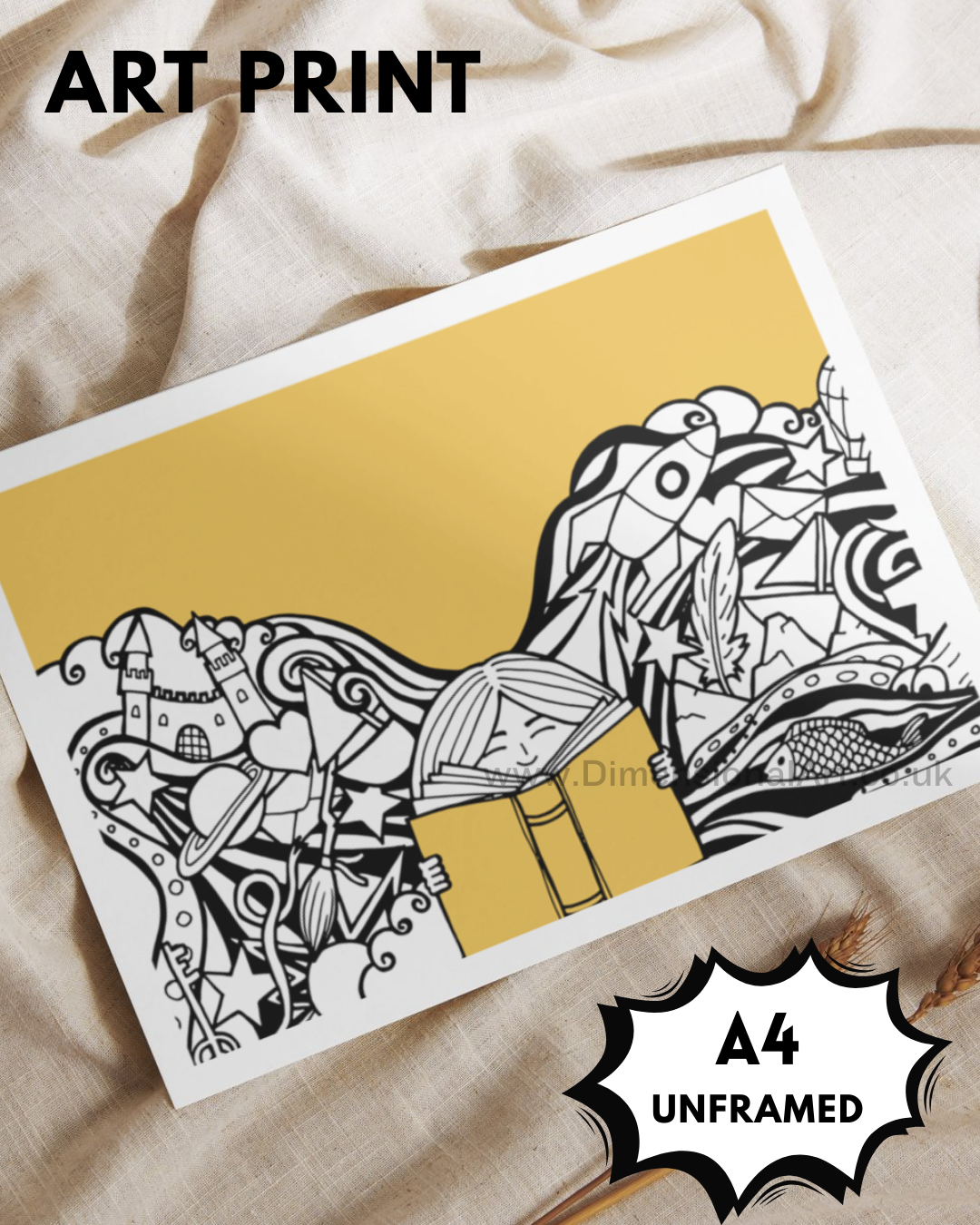 Lost in a Story Book A4 Print