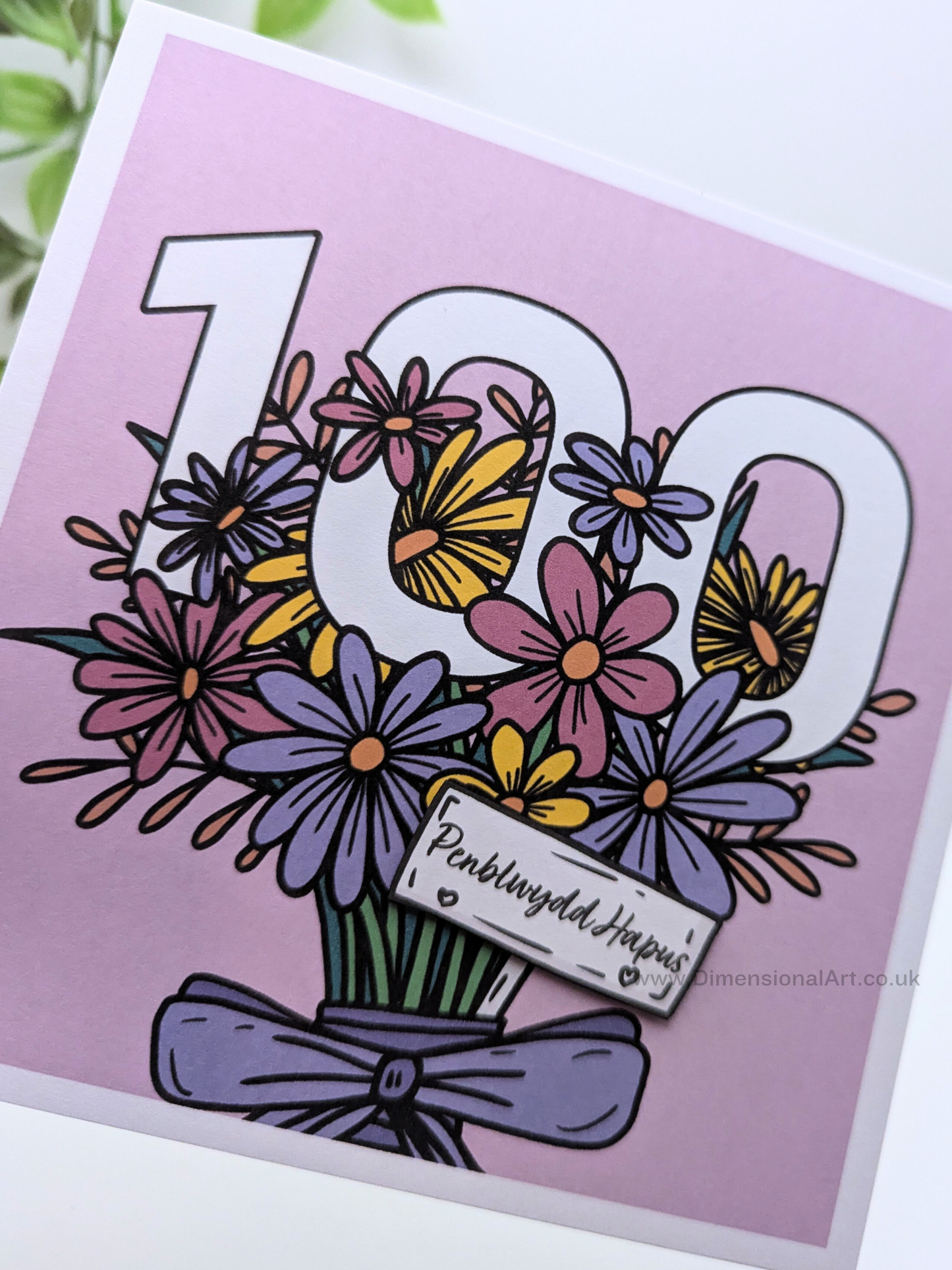 100 Flowers Penblwydd Hapus (Birthday Card)