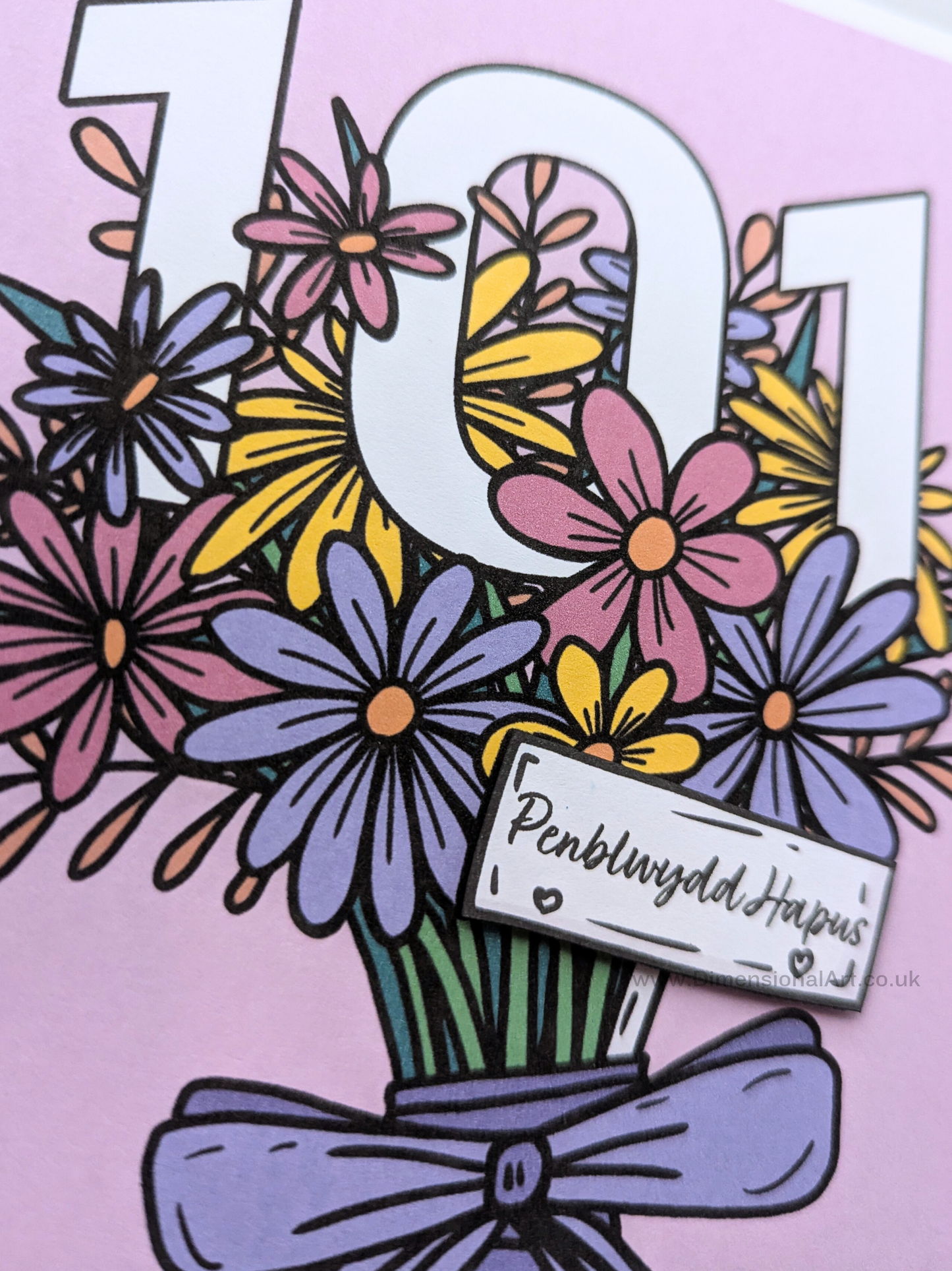101 Flowers Penblwydd Hapus (Birthday Card)