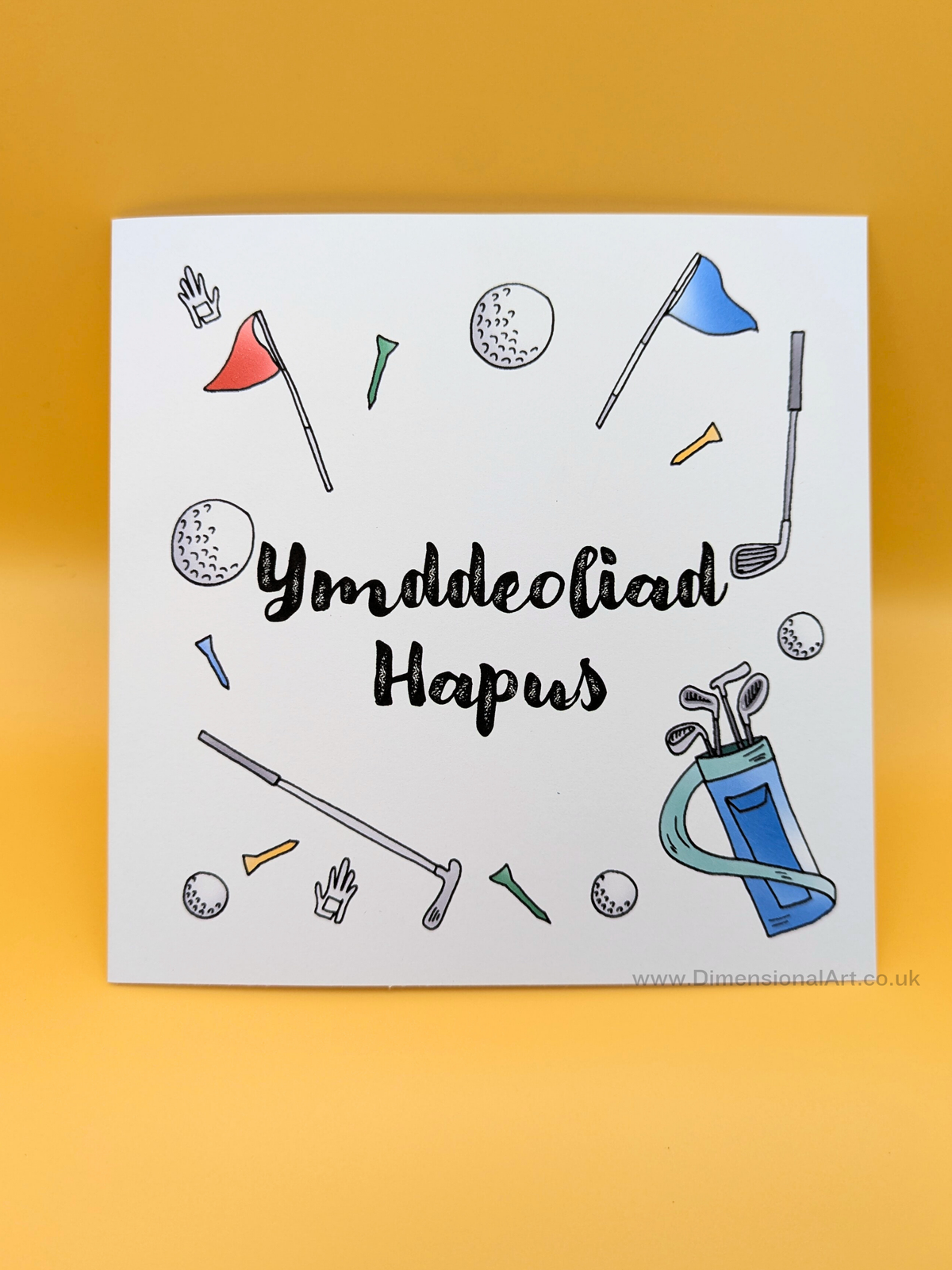 Golf Ymddeoliad Hapus (Retirement Card) - Welsh