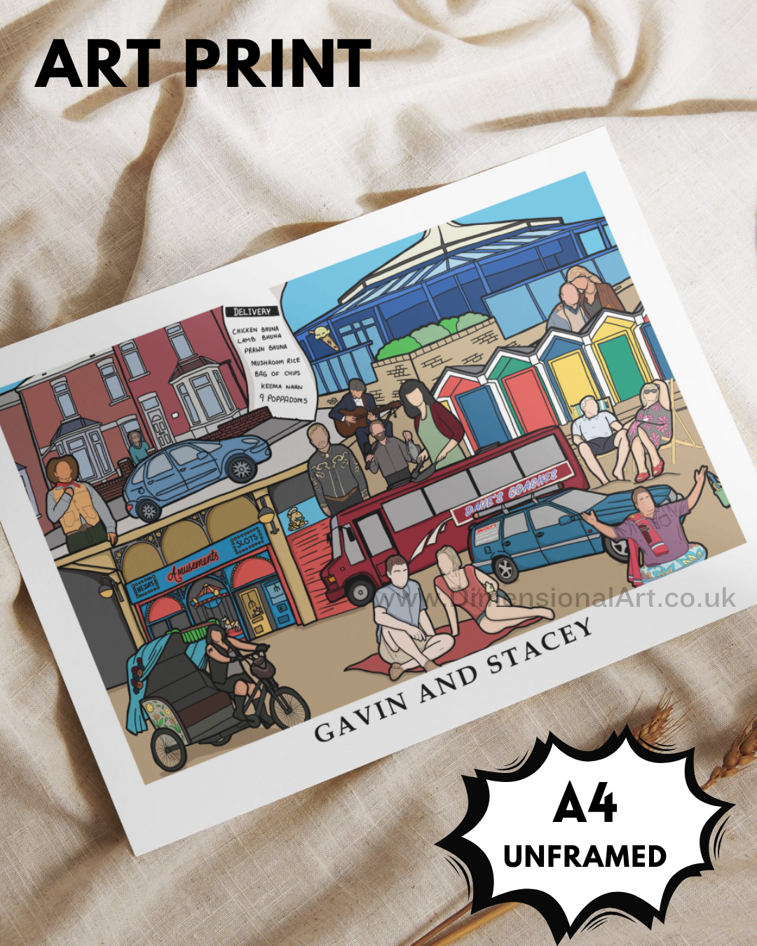 Gavin and Stacey A4 Art Print
