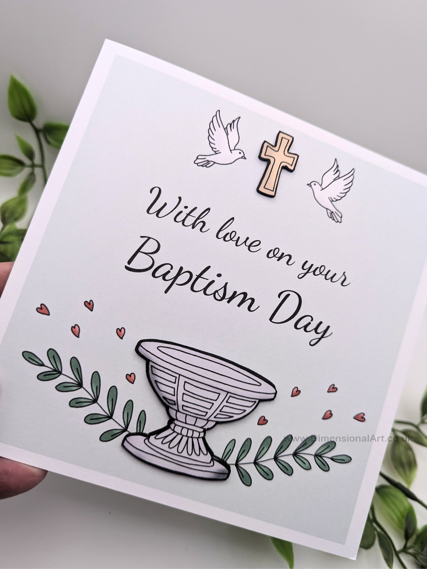 Baptism Day Card -  Handmade