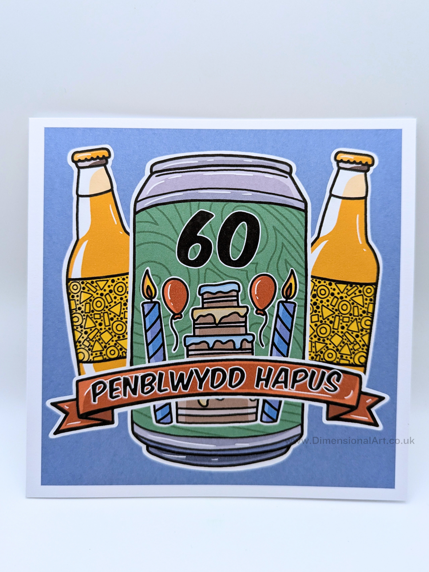 60 Beer Penblwydd Hapus (Birthday Card)