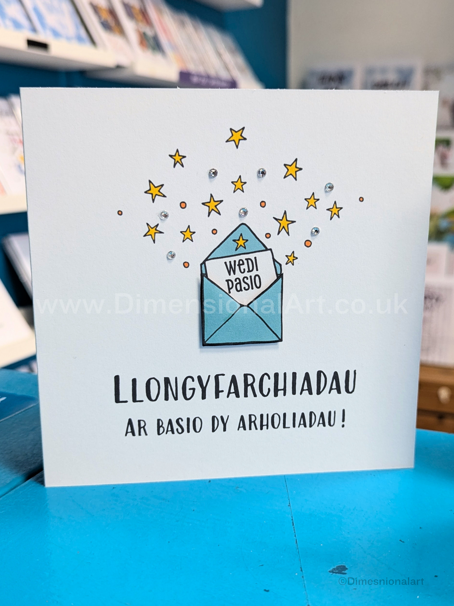 Congratulations on passing your exams card  (Welsh OR English )