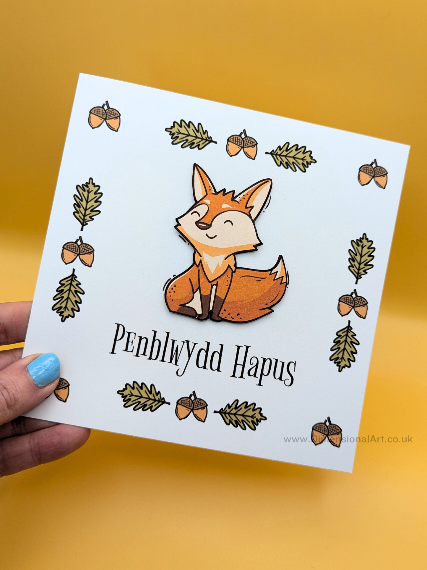 Fox Penblwydd Hapus (Birthday Card)