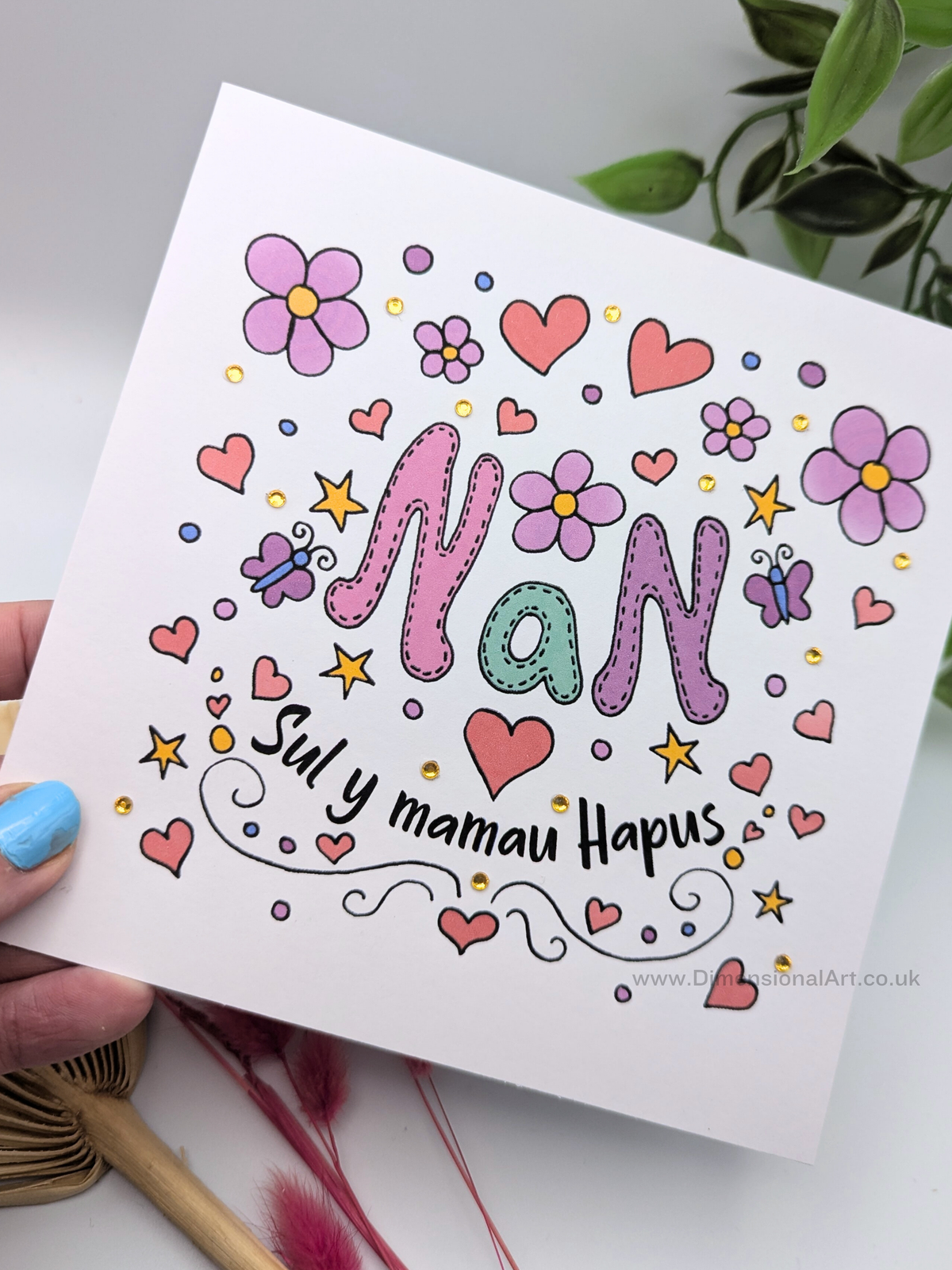 Nan - Sul y mamau Hapus - Welsh Mothers Day Card