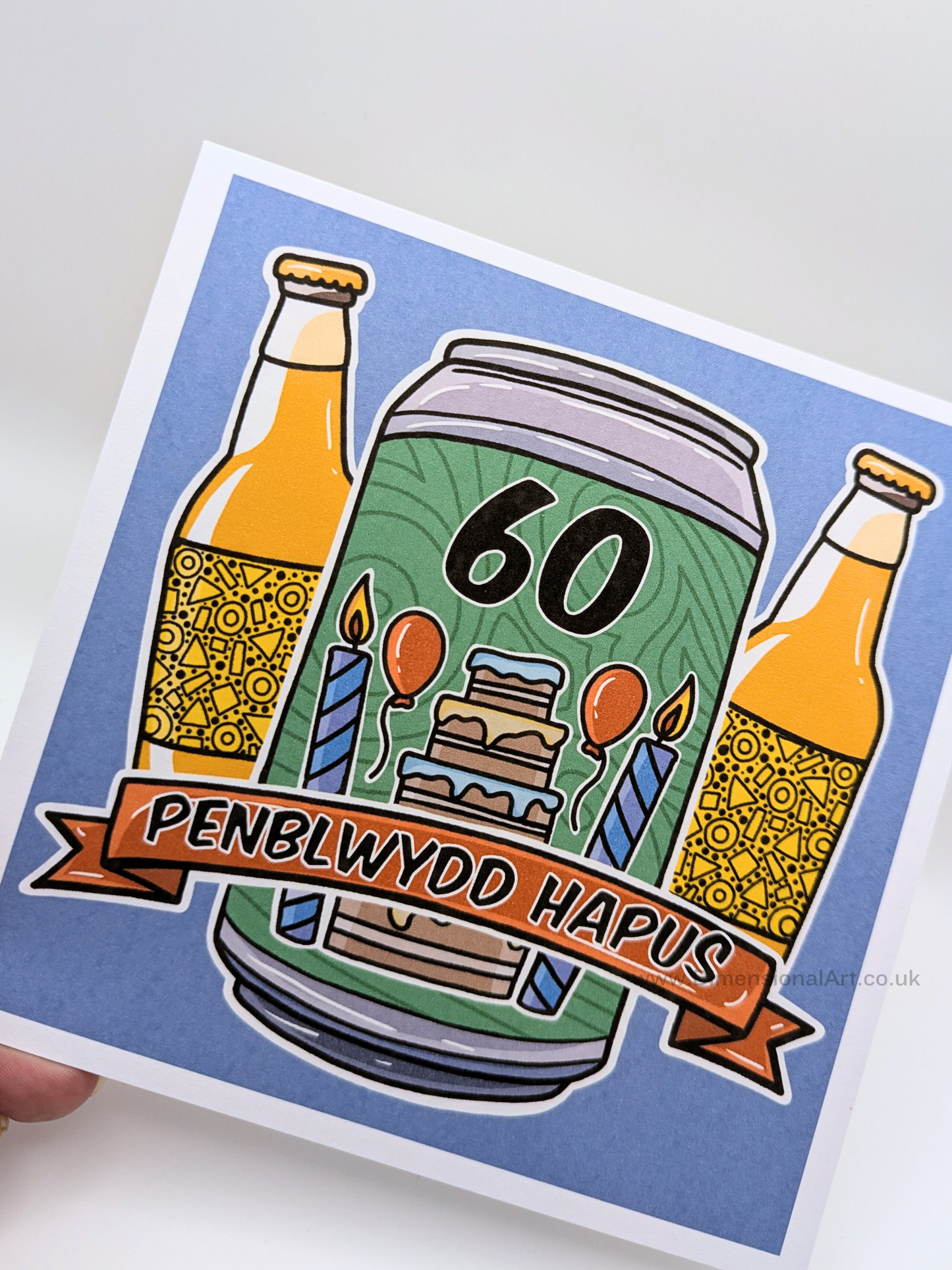 60 Beer Penblwydd Hapus (Birthday Card)