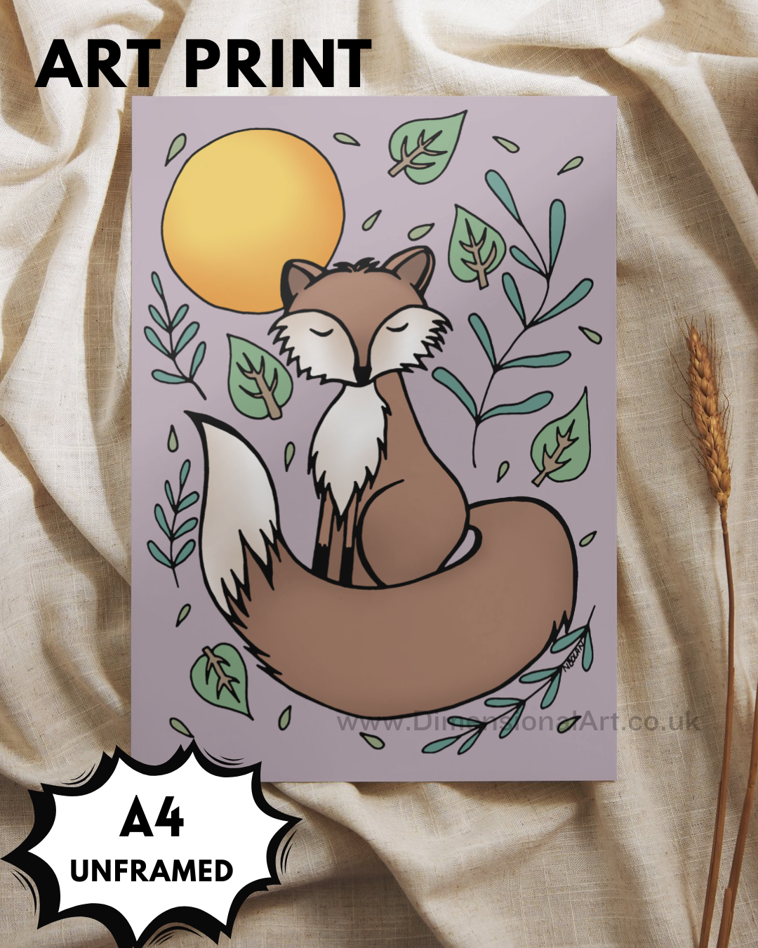 Fox A4 Print
