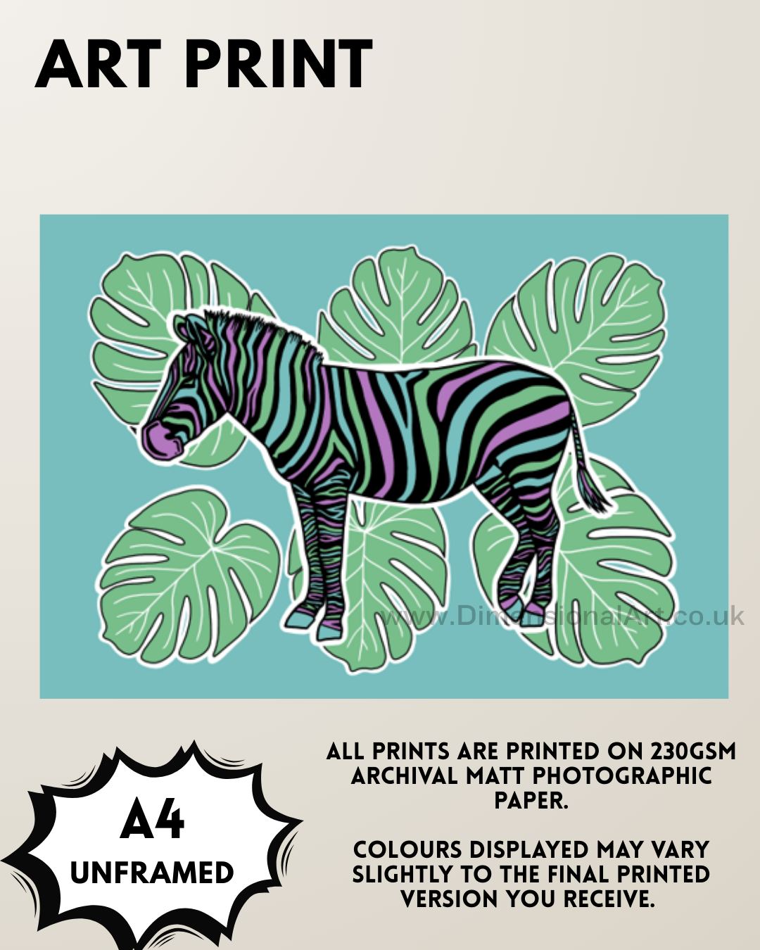 Zebra A4 Print