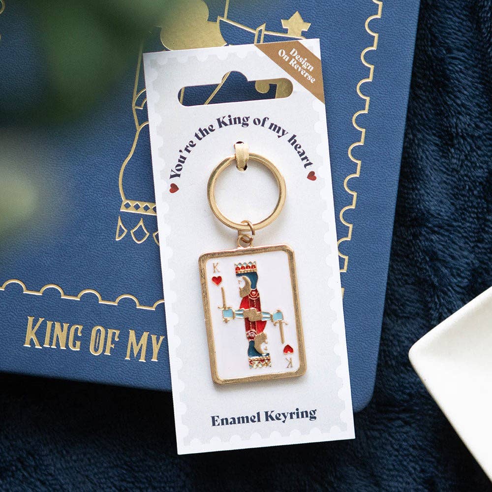 SALE - King of My Heart Playing Card Keyring