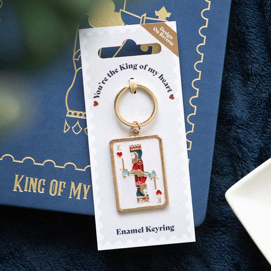 SALE - King of My Heart Playing Card Keyring