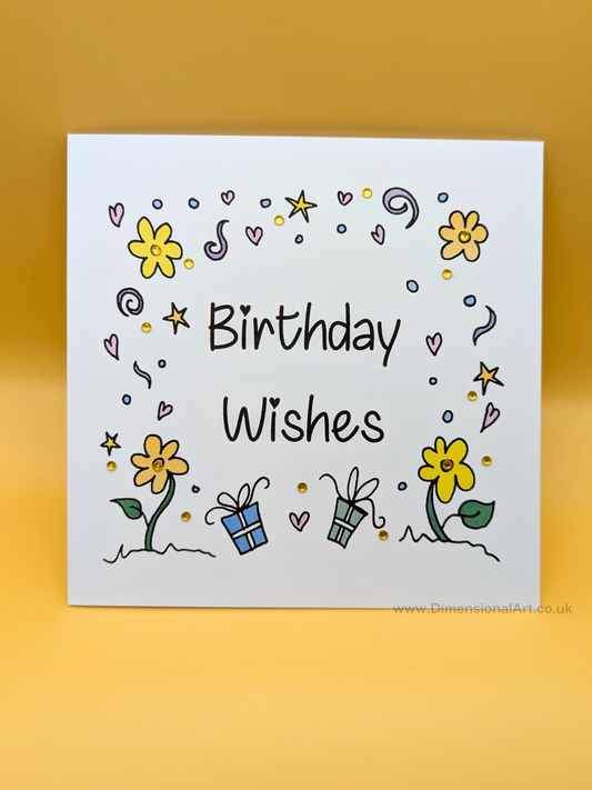 Flowers Birthday Wishes Card