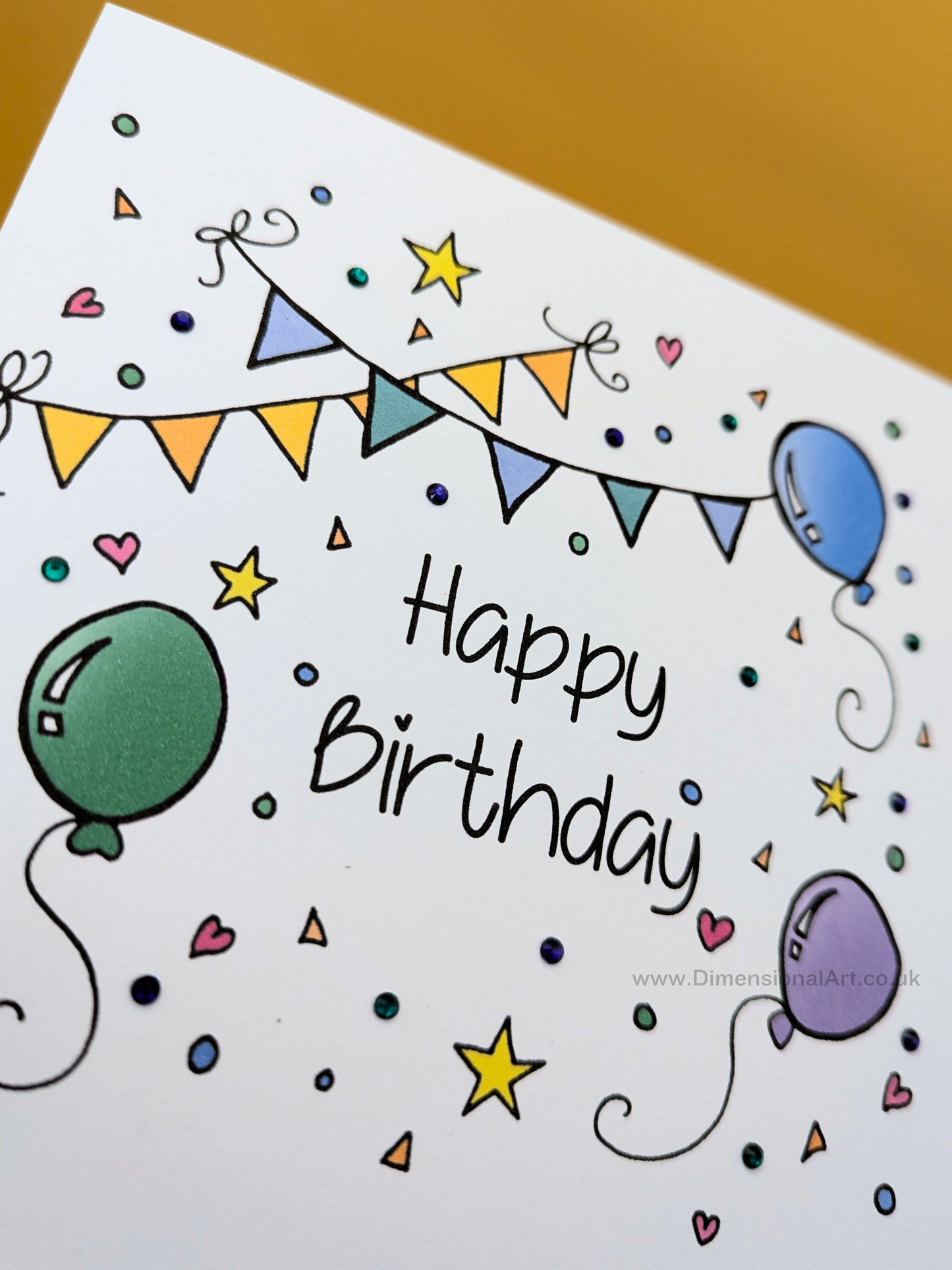 Bunting and Balloons Birthday Card