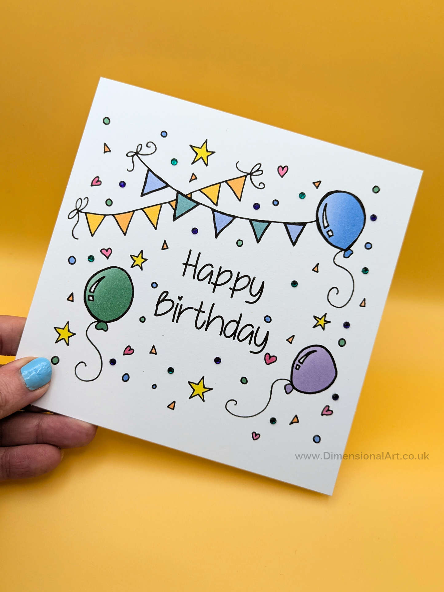Bunting and Balloons Birthday Card