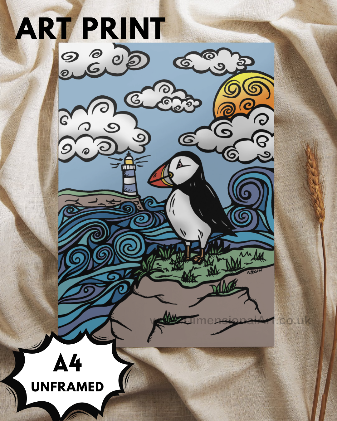 Puffin A4 Print