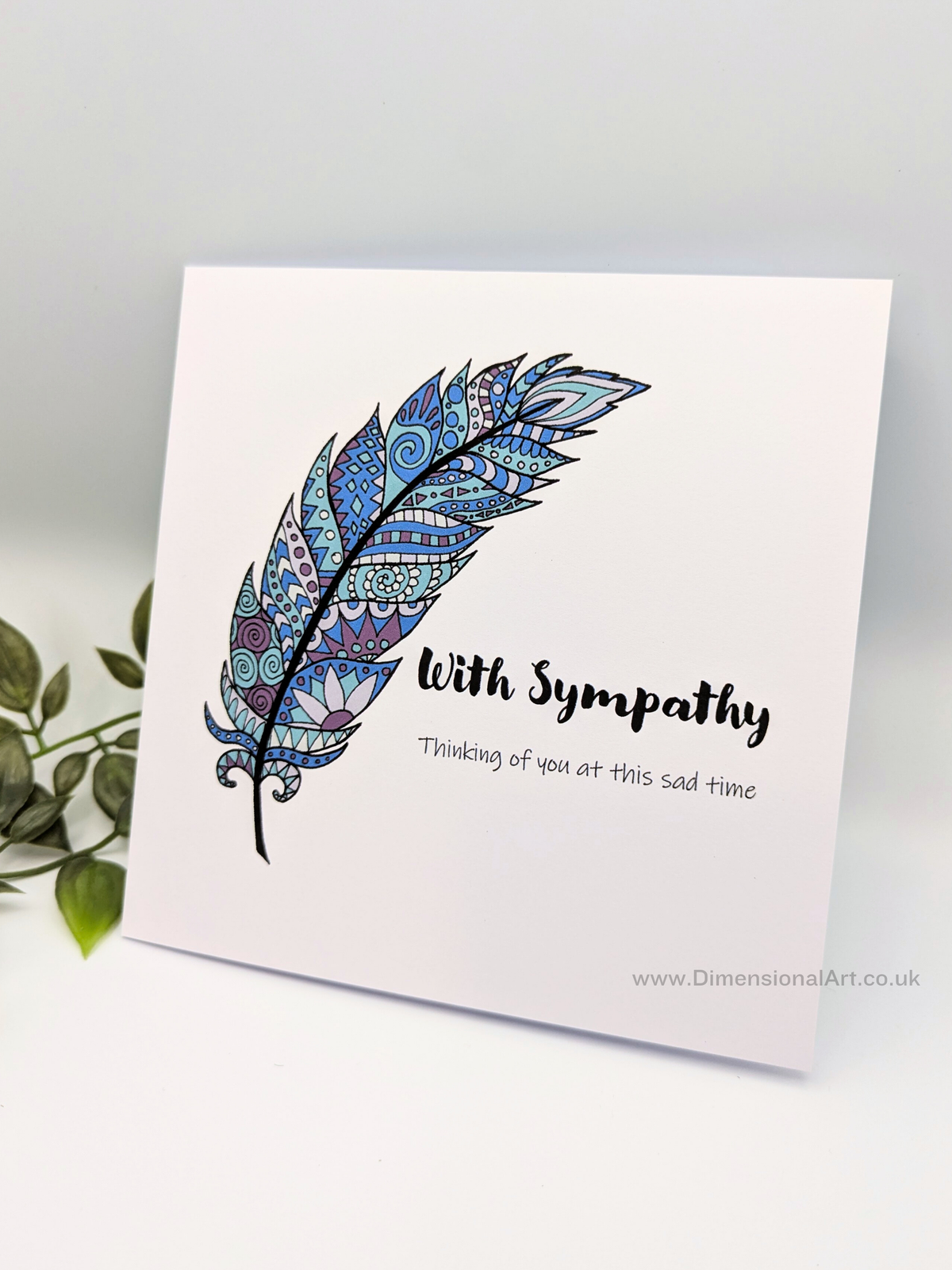 Feather With Sympathy Card