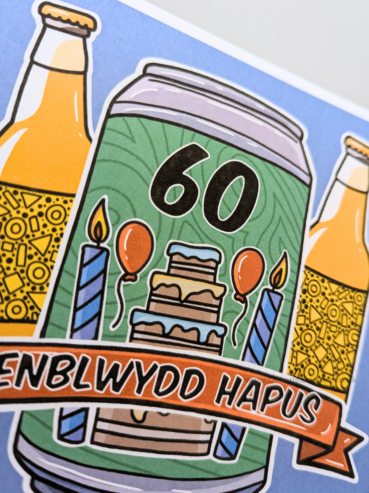 60 Beer Penblwydd Hapus (Birthday Card)