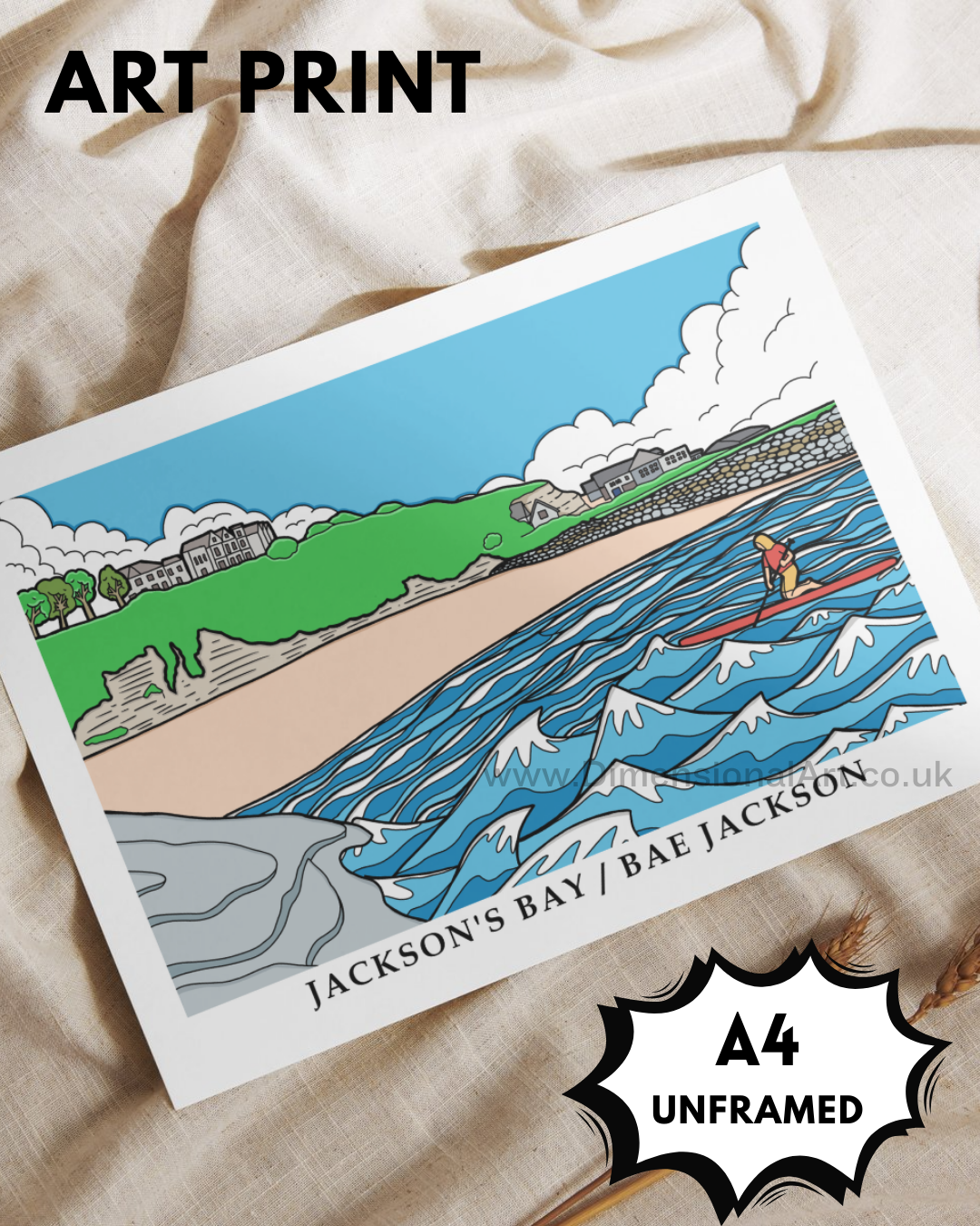 Jacksons Bay A4 Art Print