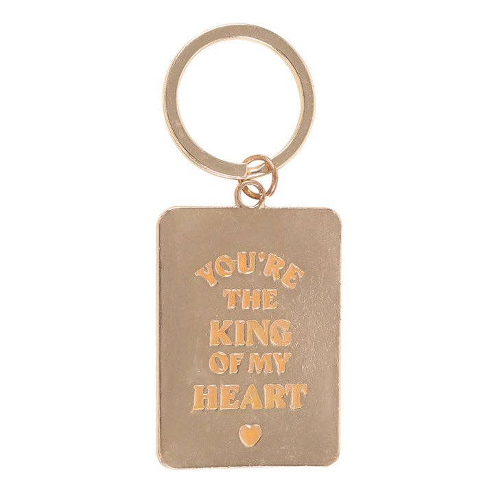 SALE - King of My Heart Playing Card Keyring