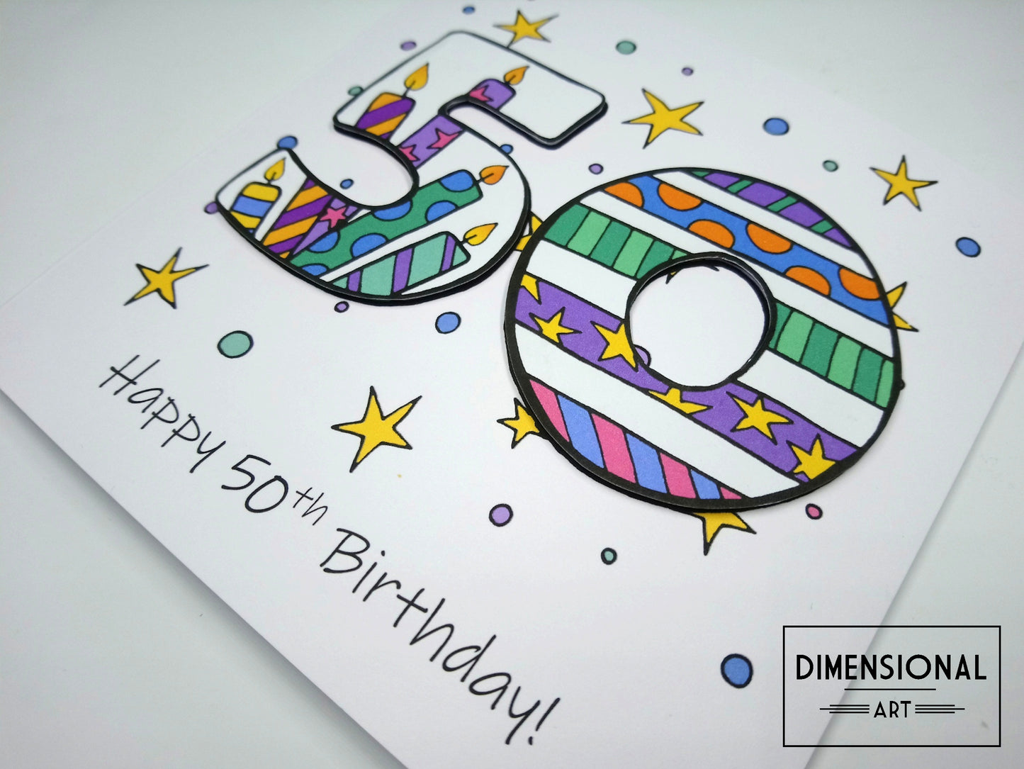 50th Number Candles Birthday Card