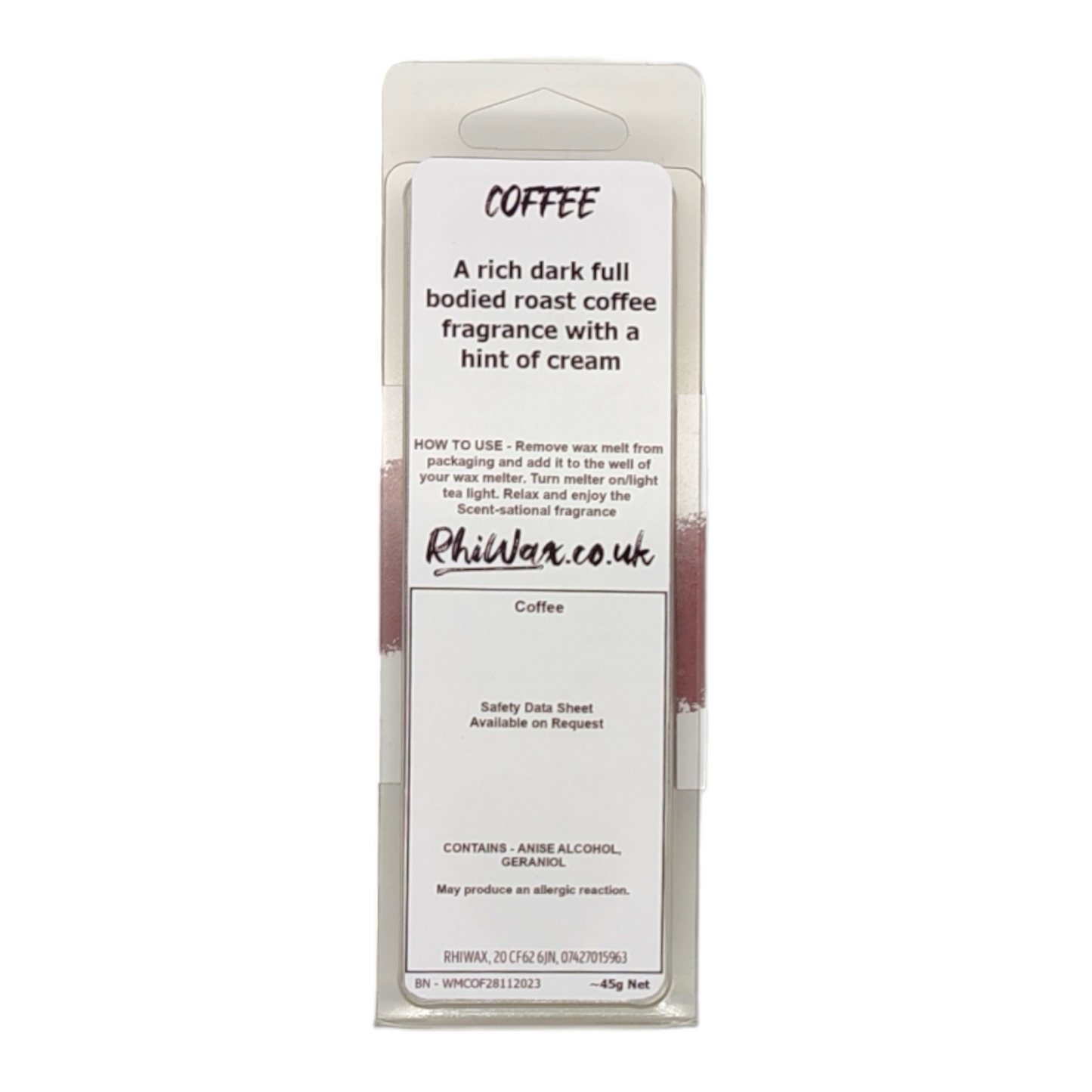 Coffee Wax Melts - Coffee, hint of Cream