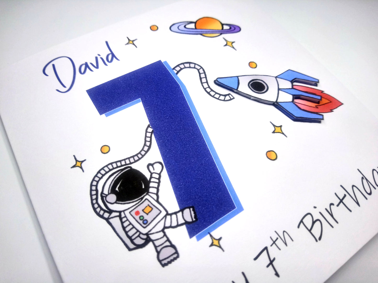 PERSONALISED Space Birthday Card