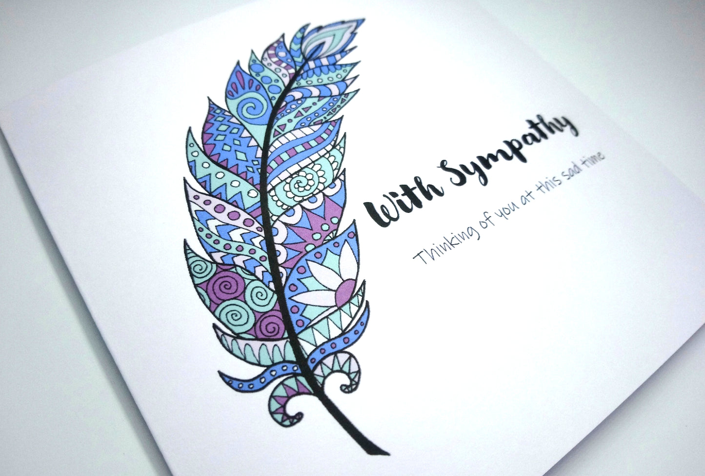 Feather With Sympathy Card