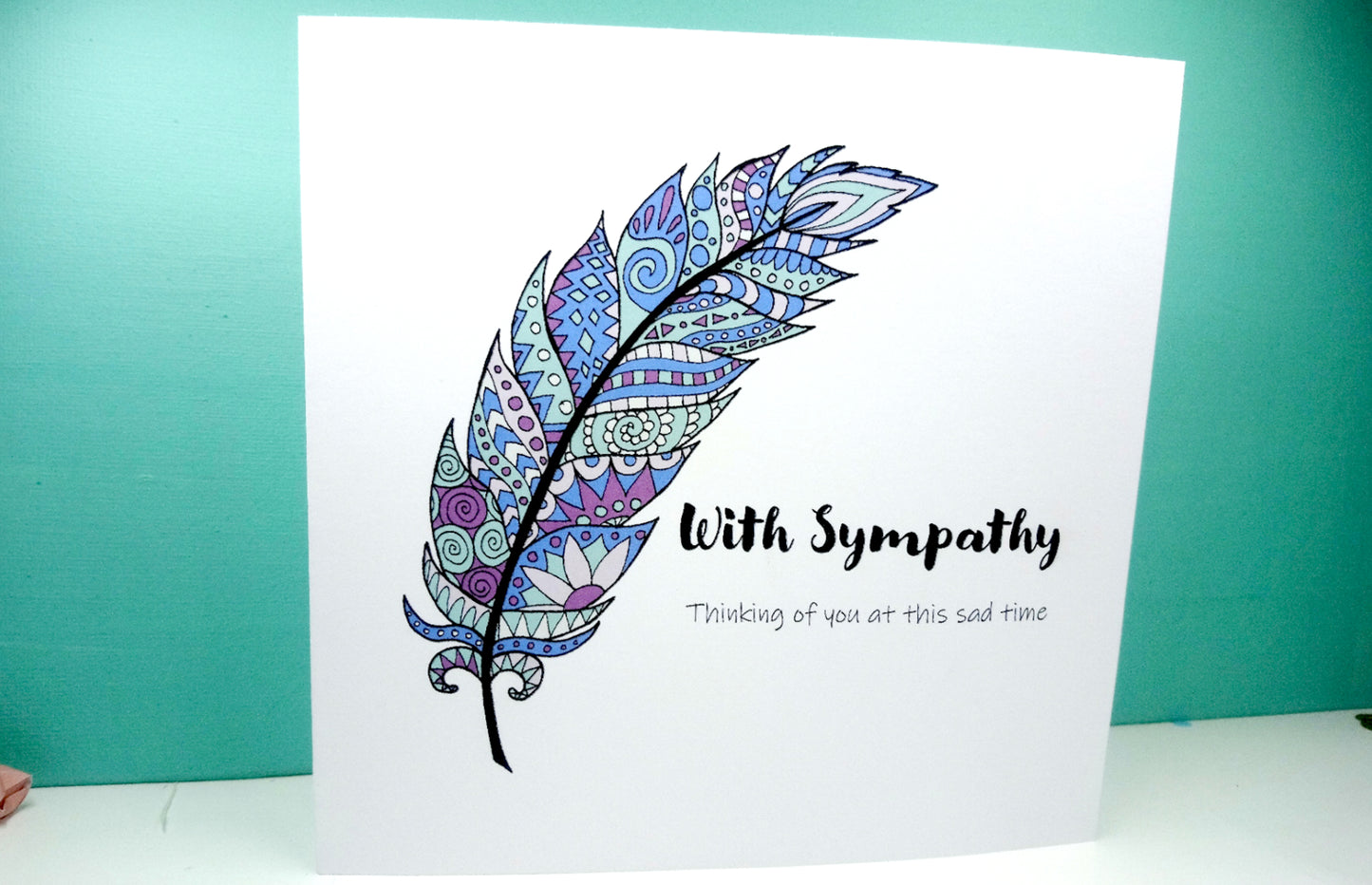 Feather With Sympathy Card