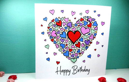 Heart Happy Birthday Card