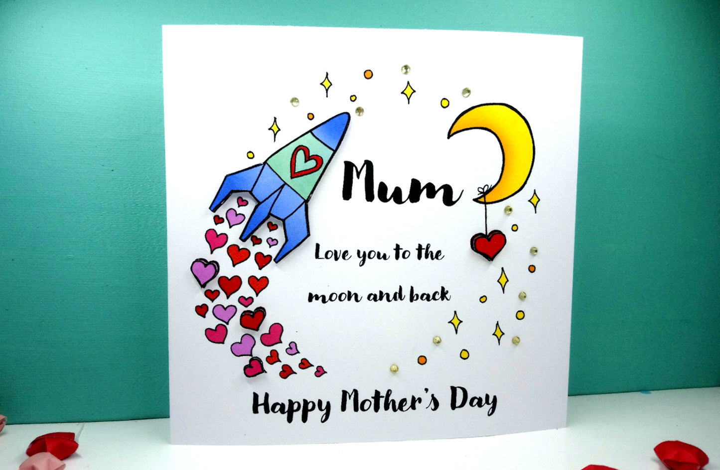 Mum Love you to the moon and back Mothers Day Card