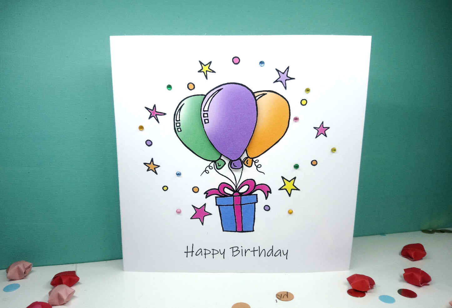 3rd Balloons Birthday Card