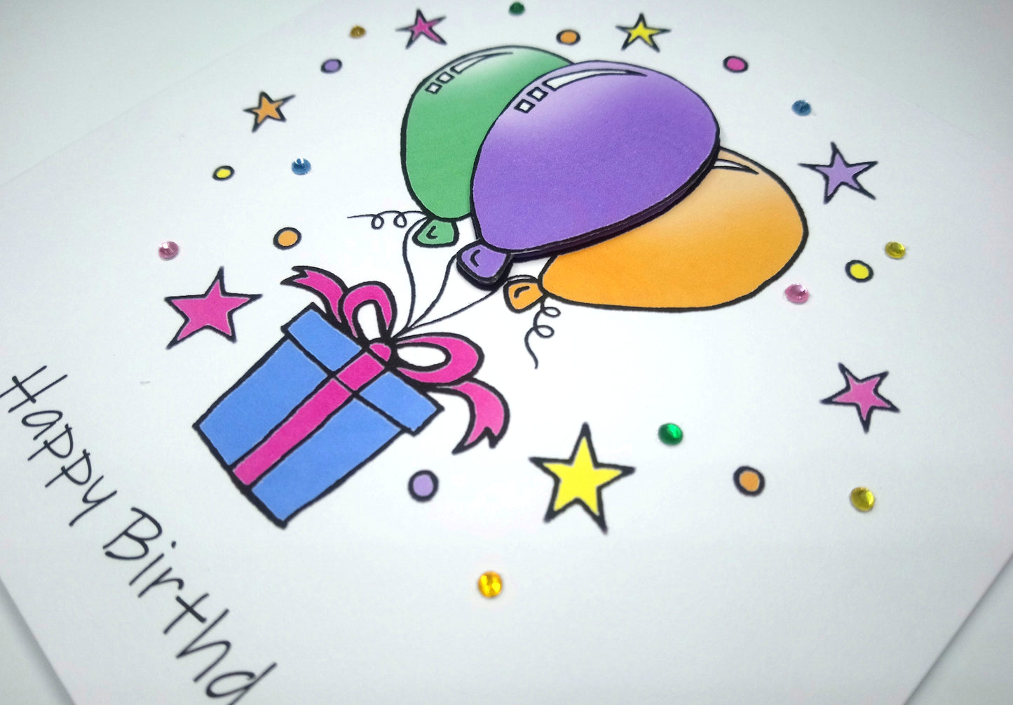 3rd Balloons Birthday Card