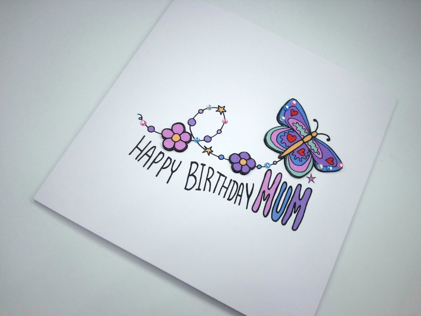Butterfly Mum Happy Birthday Card