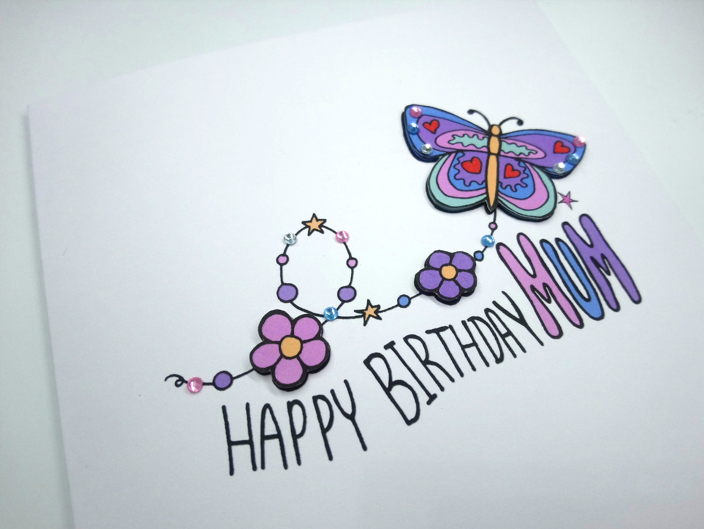Butterfly Mum Happy Birthday Card