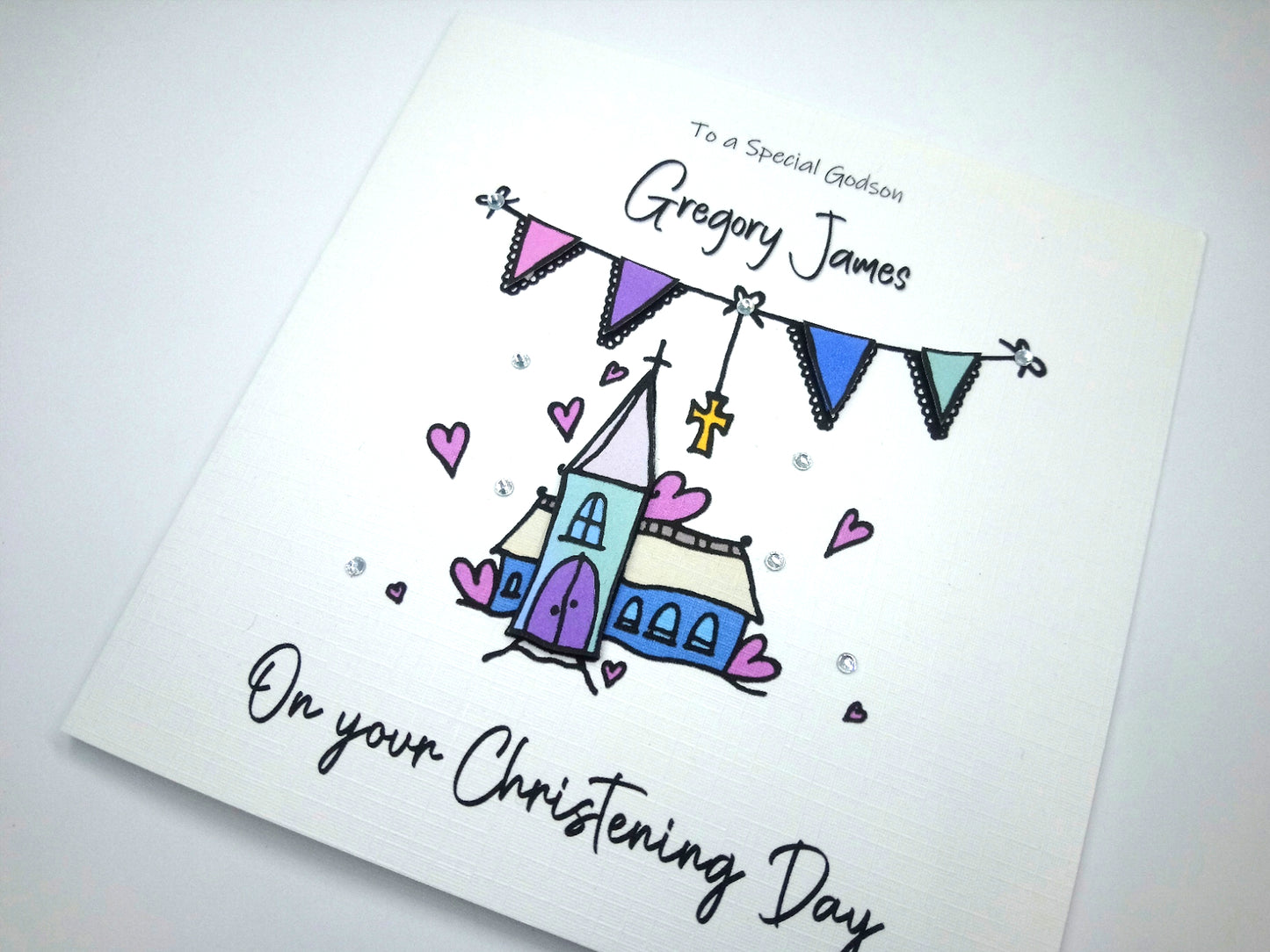PERSONALISED Christening Day Card