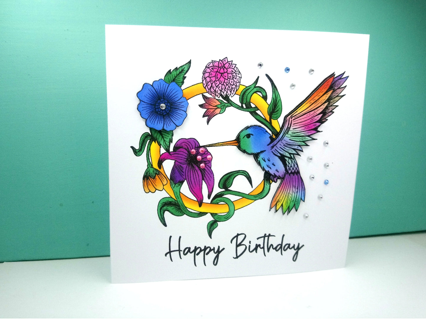 Humming bird Birthday Card