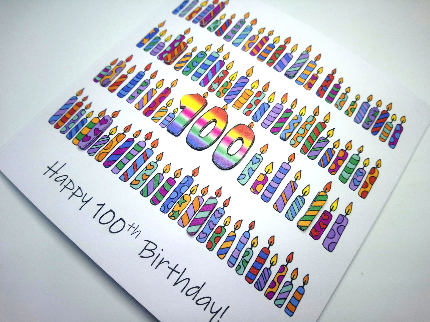 100 Candles Birthday Card 100th