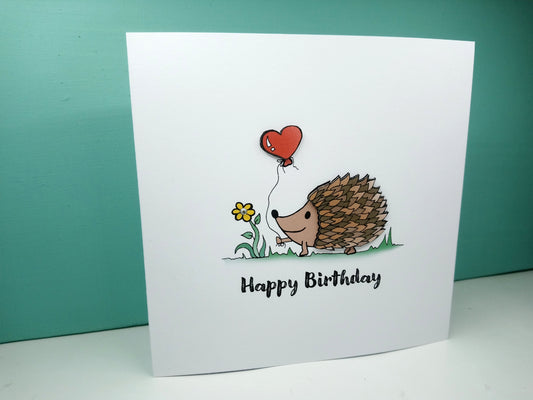 Hedgehog Birthday Card