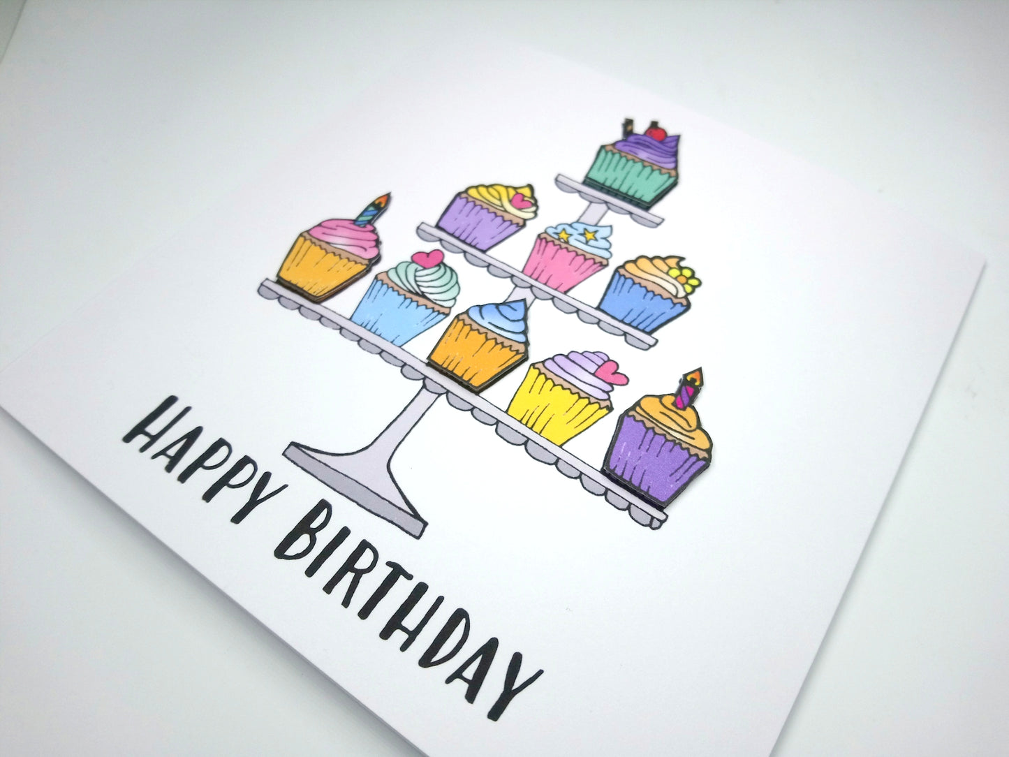Cupcakes Stand Birthday Card