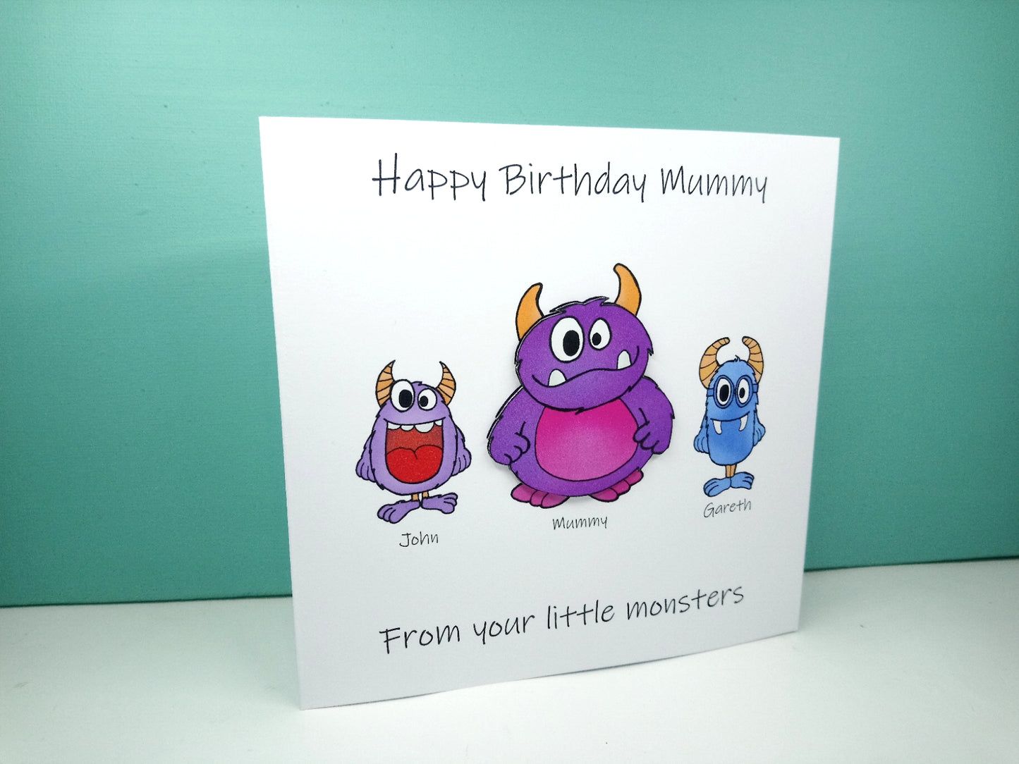 PERSONALISED Mummy From the Little Monsters Birthday Card