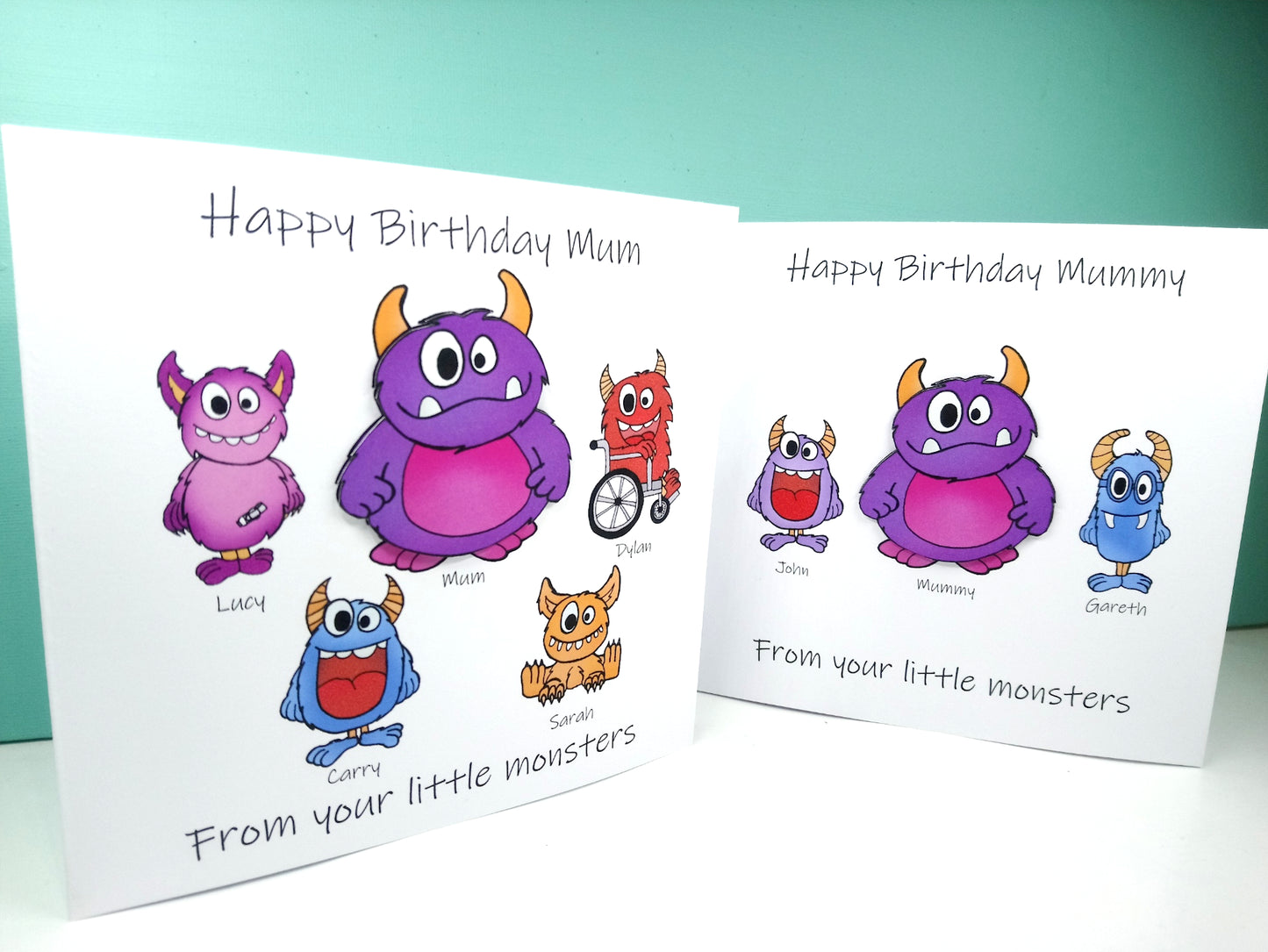 PERSONALISED Mummy From the Little Monsters Birthday Card