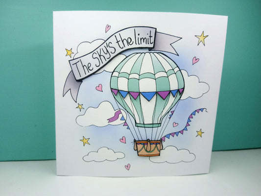 Air balloon the sky's the limit Card