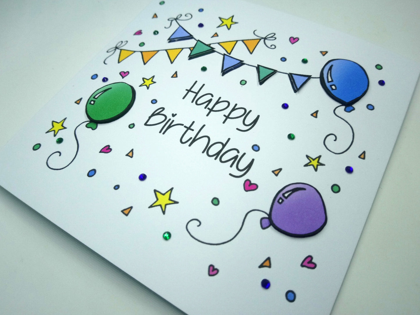Bunting and Balloons Birthday Card