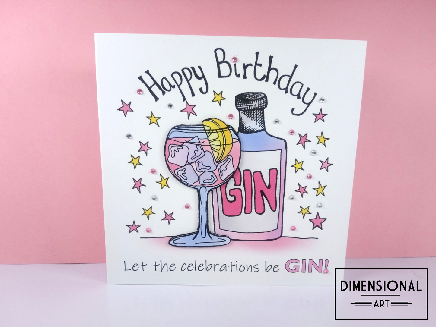 Pink Gin Birthday Card