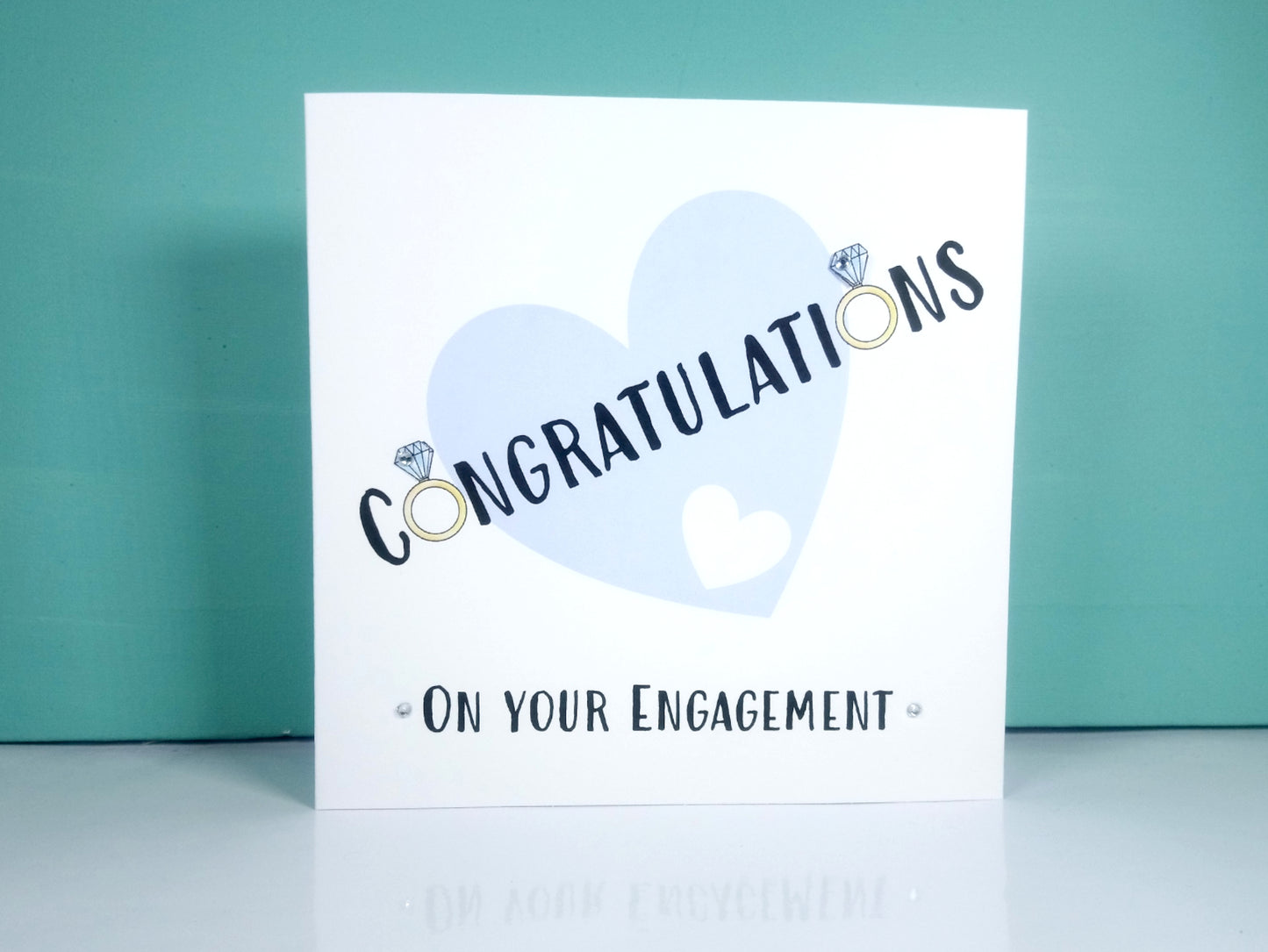 Congratulations on your Engagement Card - Blue Heart