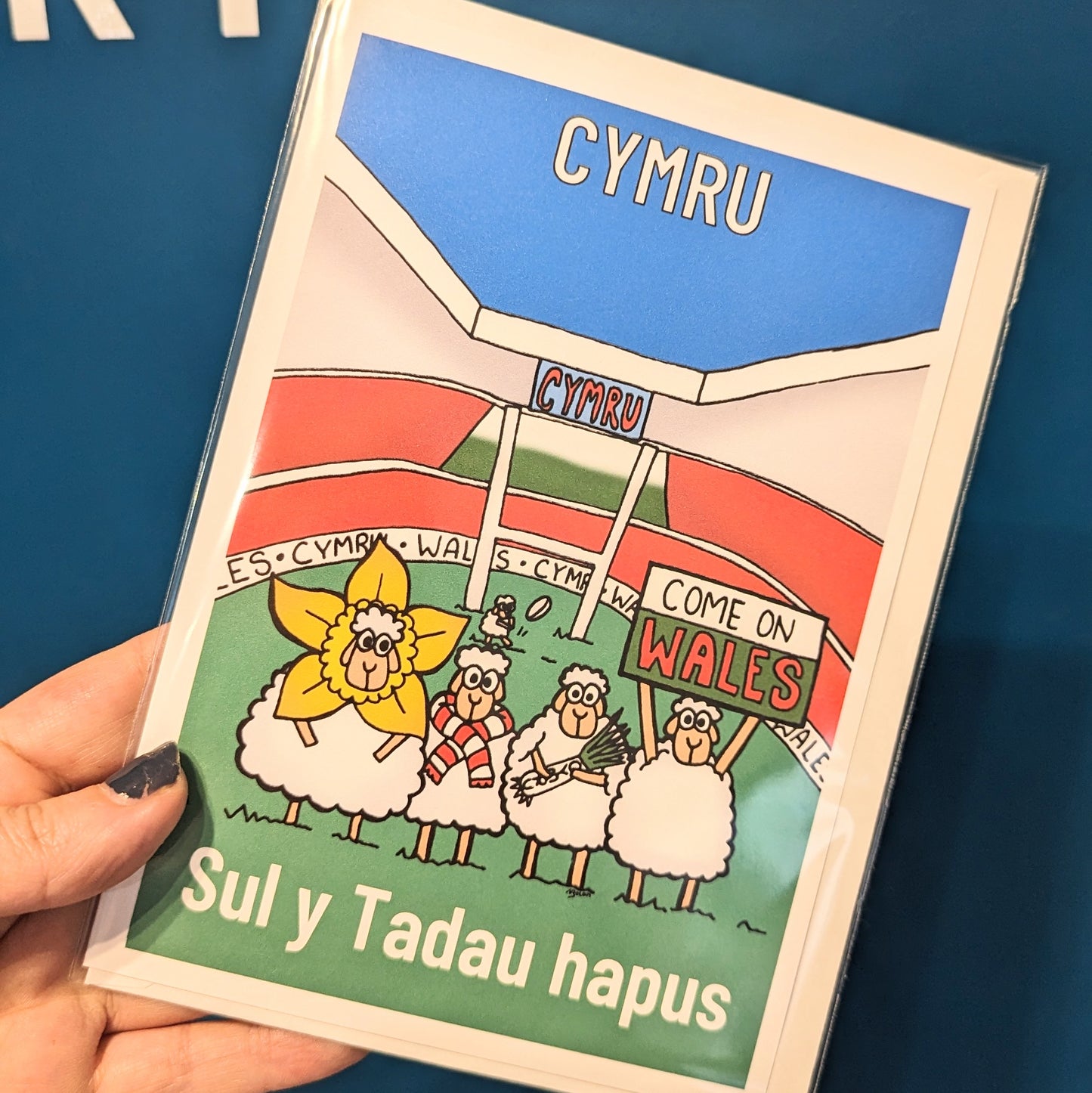 Wales rugby - Sul y Tadau hapus (fathers Card) - Welsh